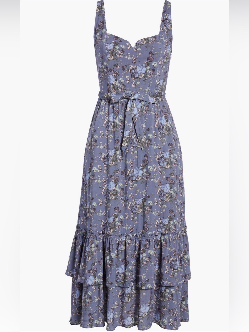 PAIGE Michelada Floral Print Midi Dress